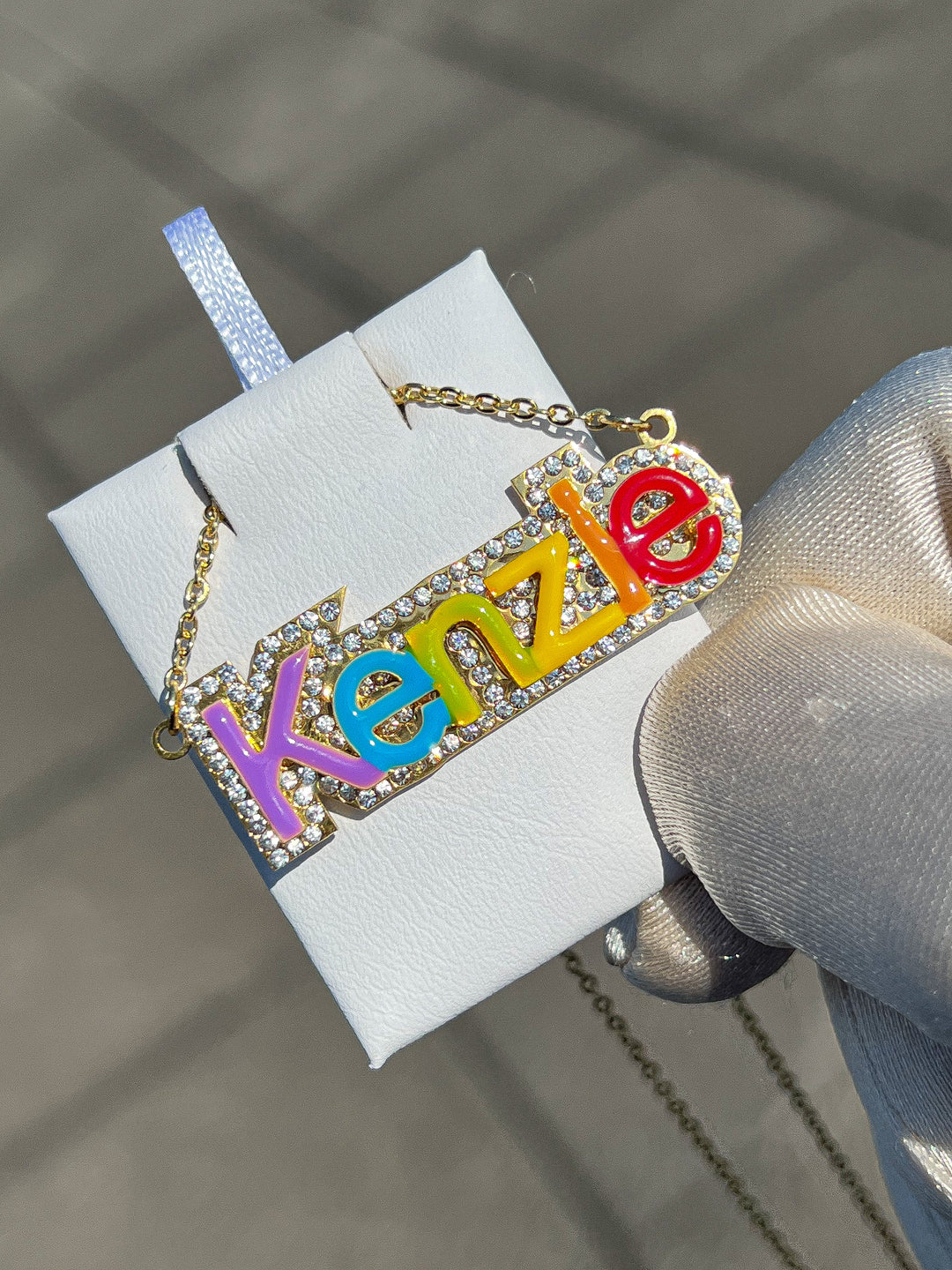 Dainty Rainbow Custom Nameplate