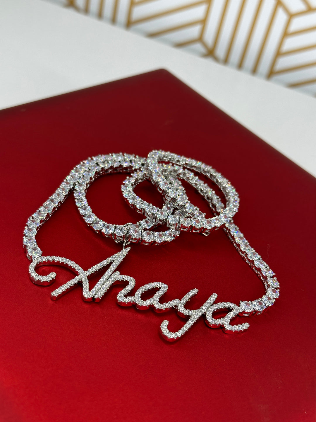 Classy Tennis Custom Nameplate Chain