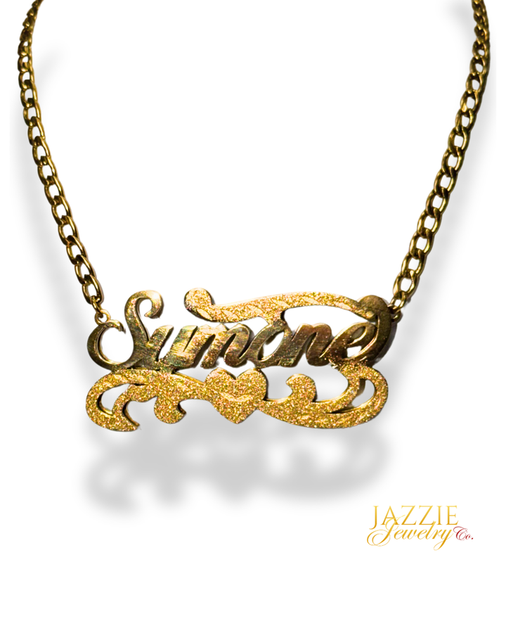 Diamond Dust Double Plated Nameplate