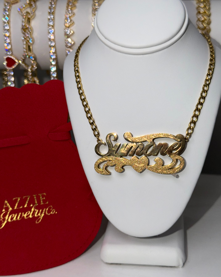 Diamond Dust Double Plated Nameplate