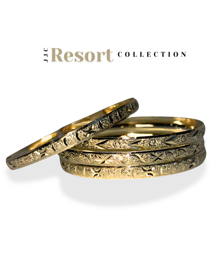 Island Luxe Bangles Gold | 4 Pack