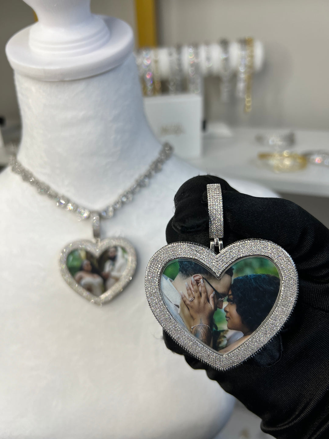 Eternal Love Heart Photo Necklace