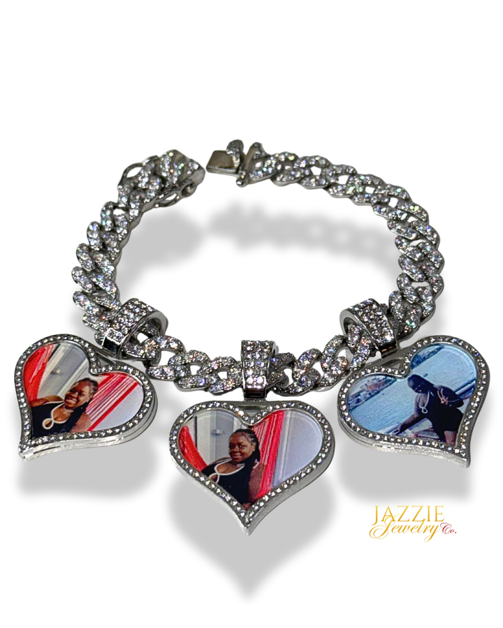 Signature Heart Photo Cuban Bracelet