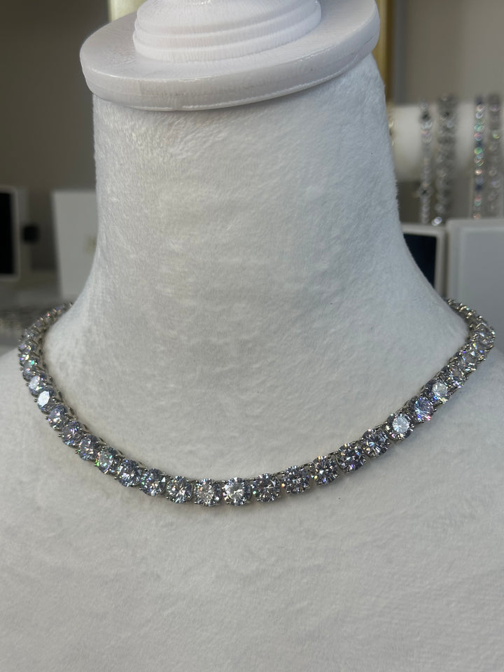 8mm Diamond Tennis Necklace