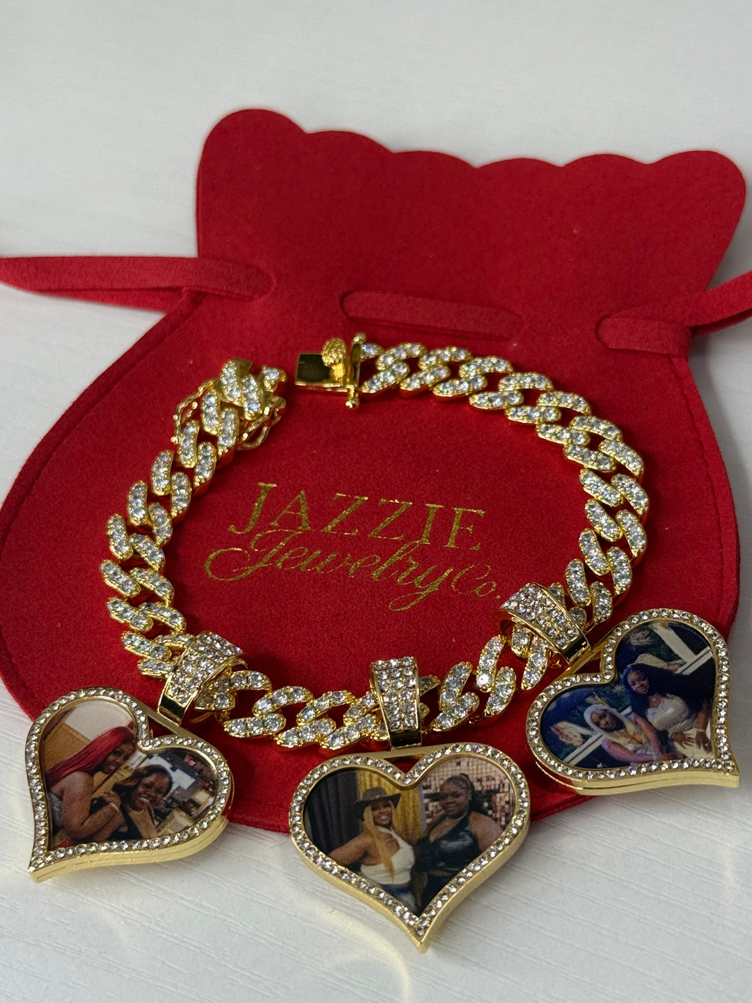 Signature Heart Photo Cuban Bracelet