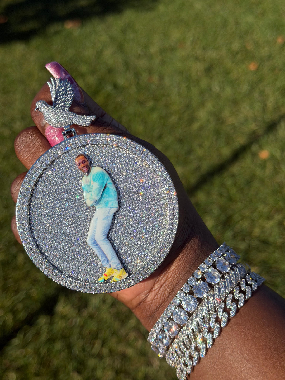 Icy Legacy Photo Medallion Necklace