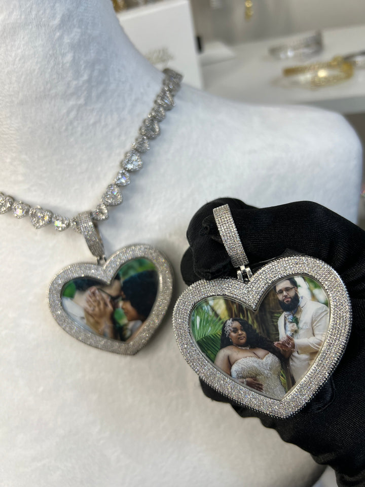 Eternal Love Heart Photo Necklace