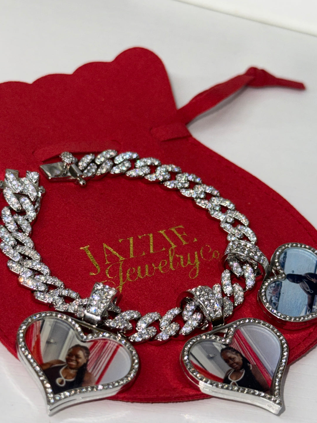 Signature Heart Photo Cuban Bracelet