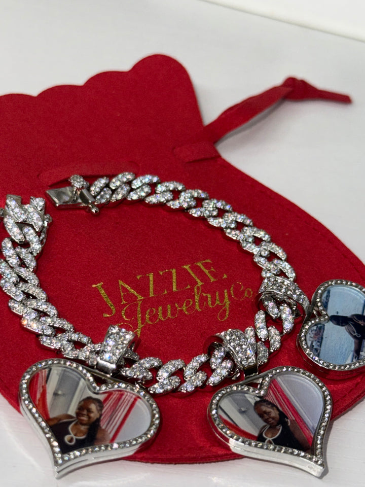 Signature Heart Photo Cuban Bracelet