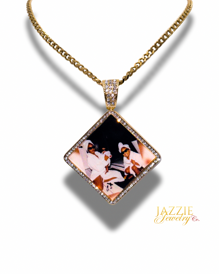 Signature Diamond Photo Necklace
