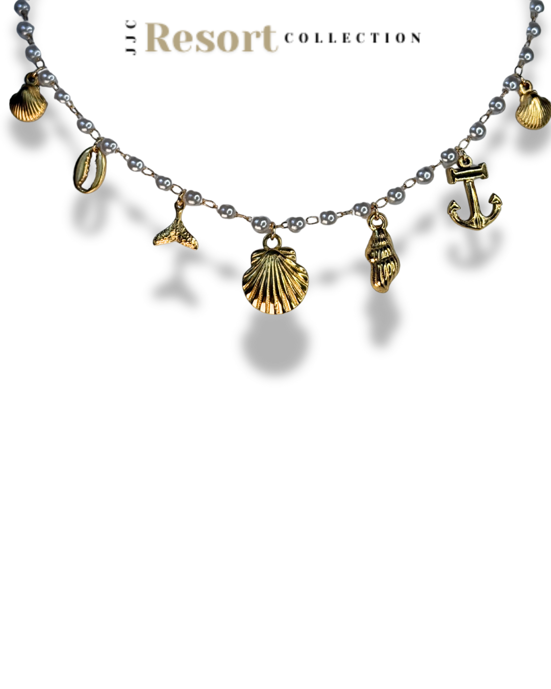 Seashells & Pearls Charm Necklace