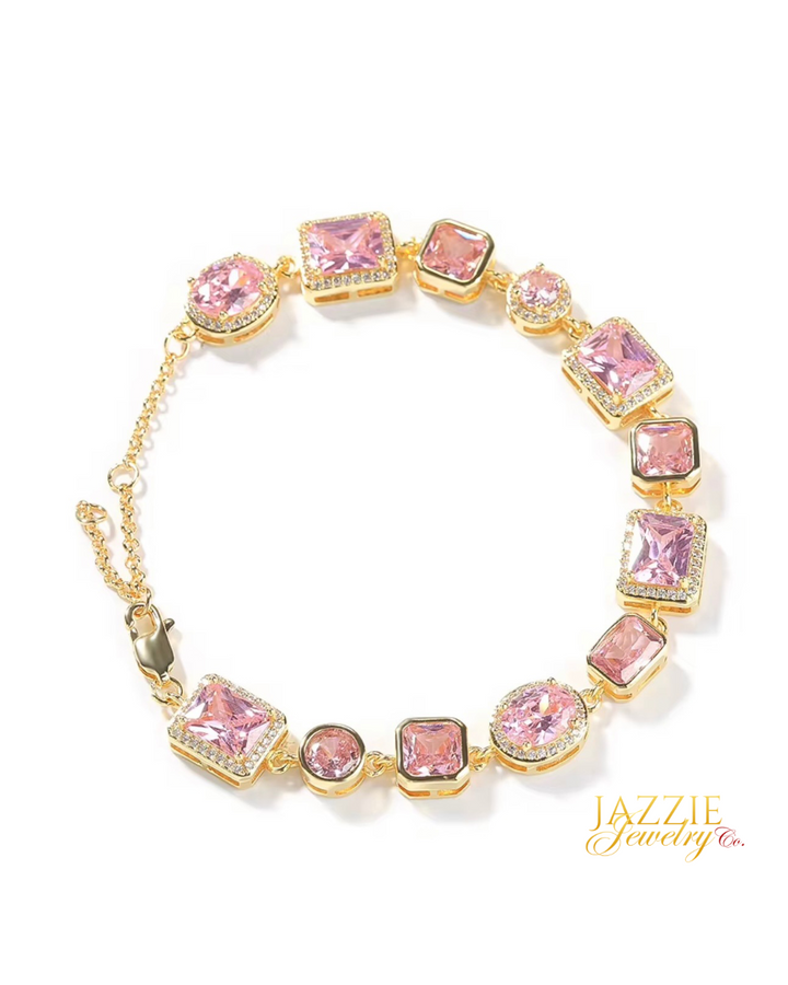Pink Aura Gem Bracelet