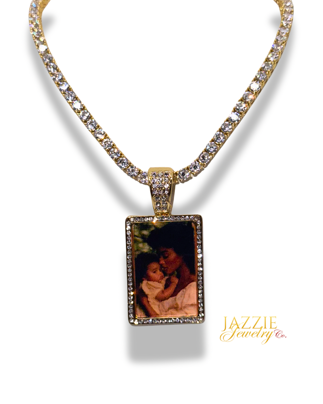 Signature Rectangle Photo Necklace
