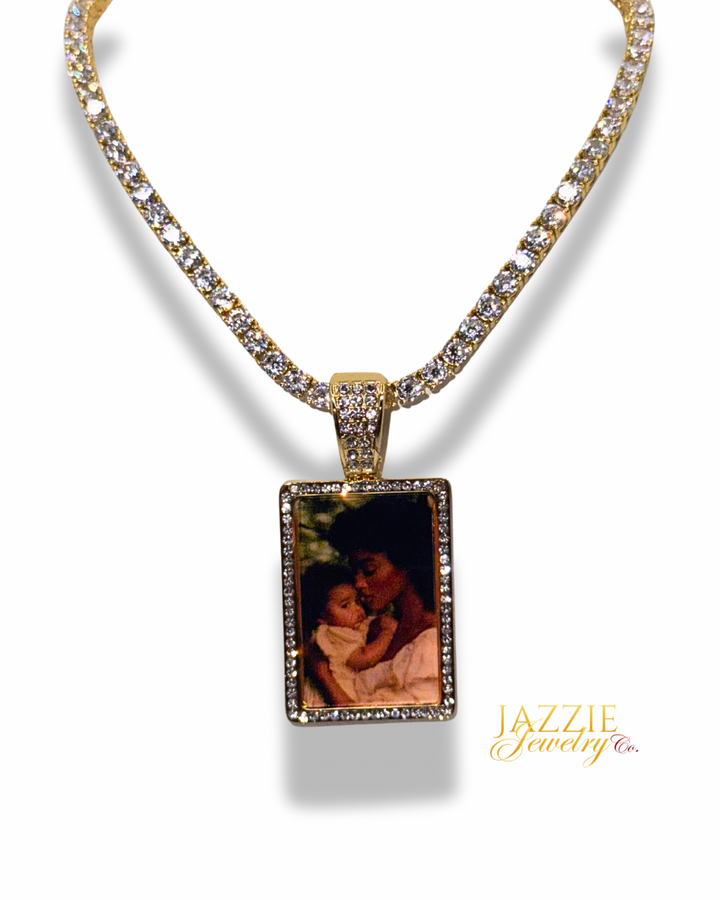 Signature Rectangle Photo Necklace