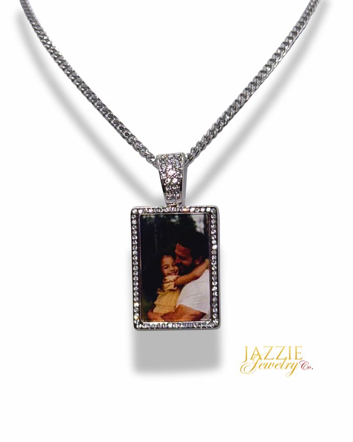 Signature Rectangle Photo Necklace