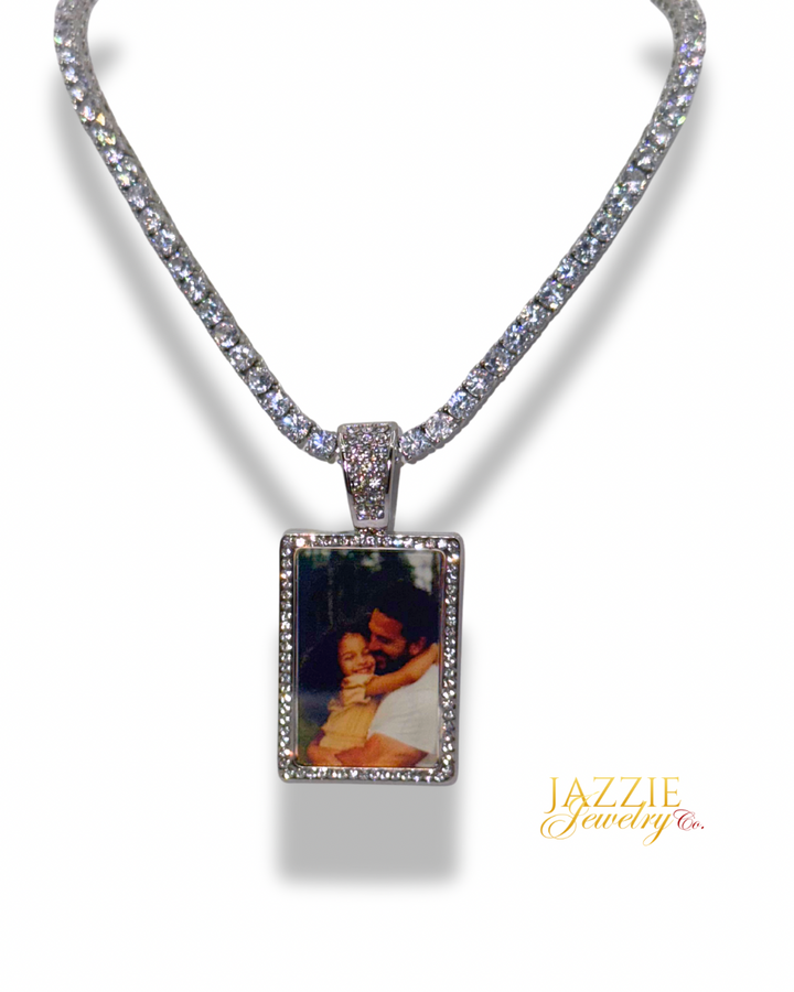 Signature Rectangle Photo Necklace