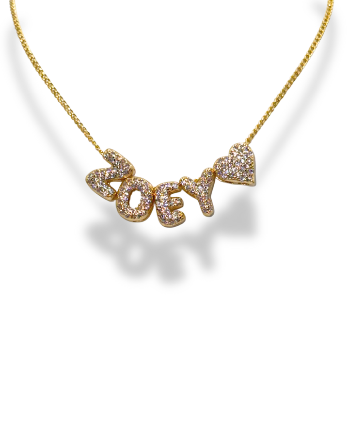 Bubble Letter Custom Necklace