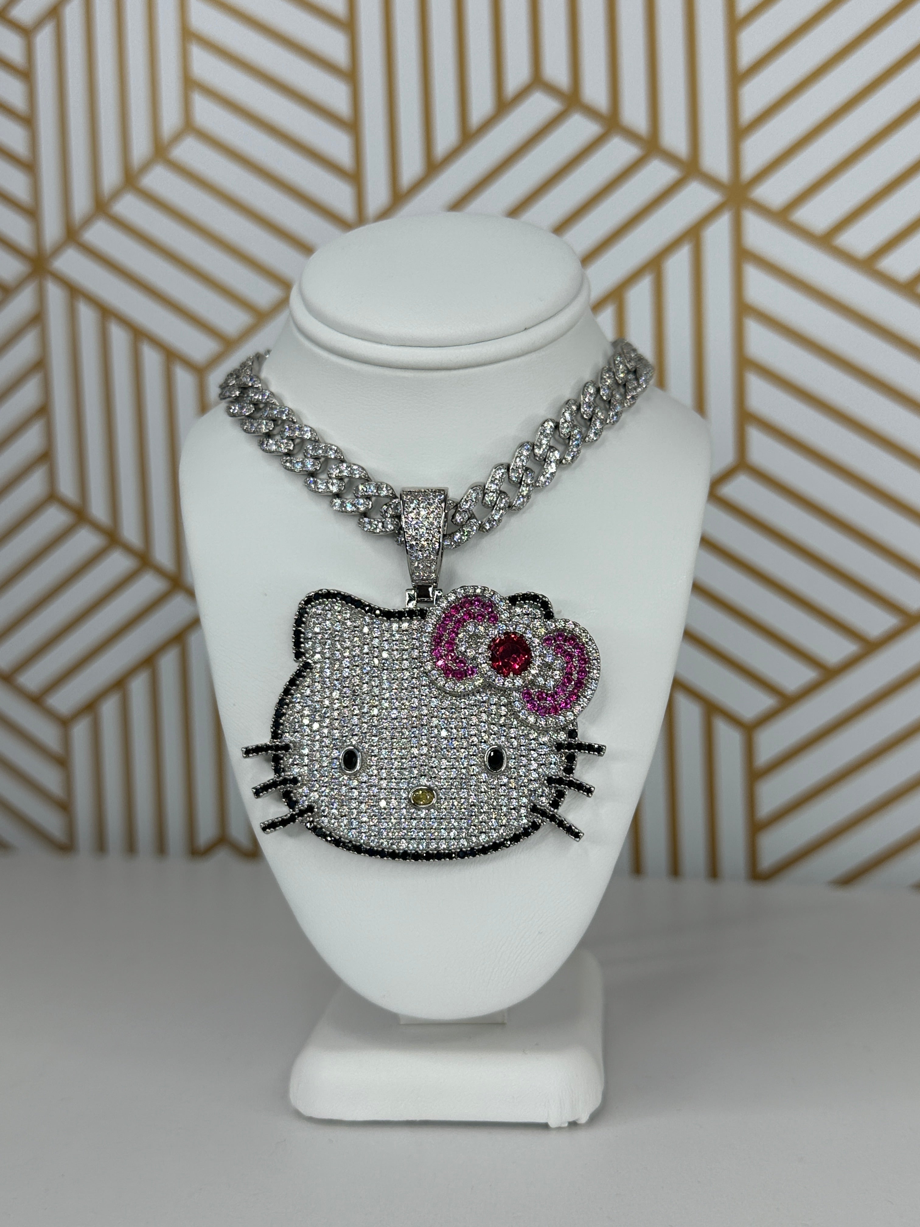 Hello Kitty Pendant Necklace | Hello Kitty Rhinestone Necklace - Y2k Chain  Female - Aliexpress