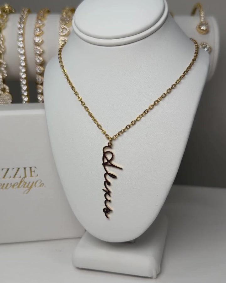 Signature Vertical Name Necklace