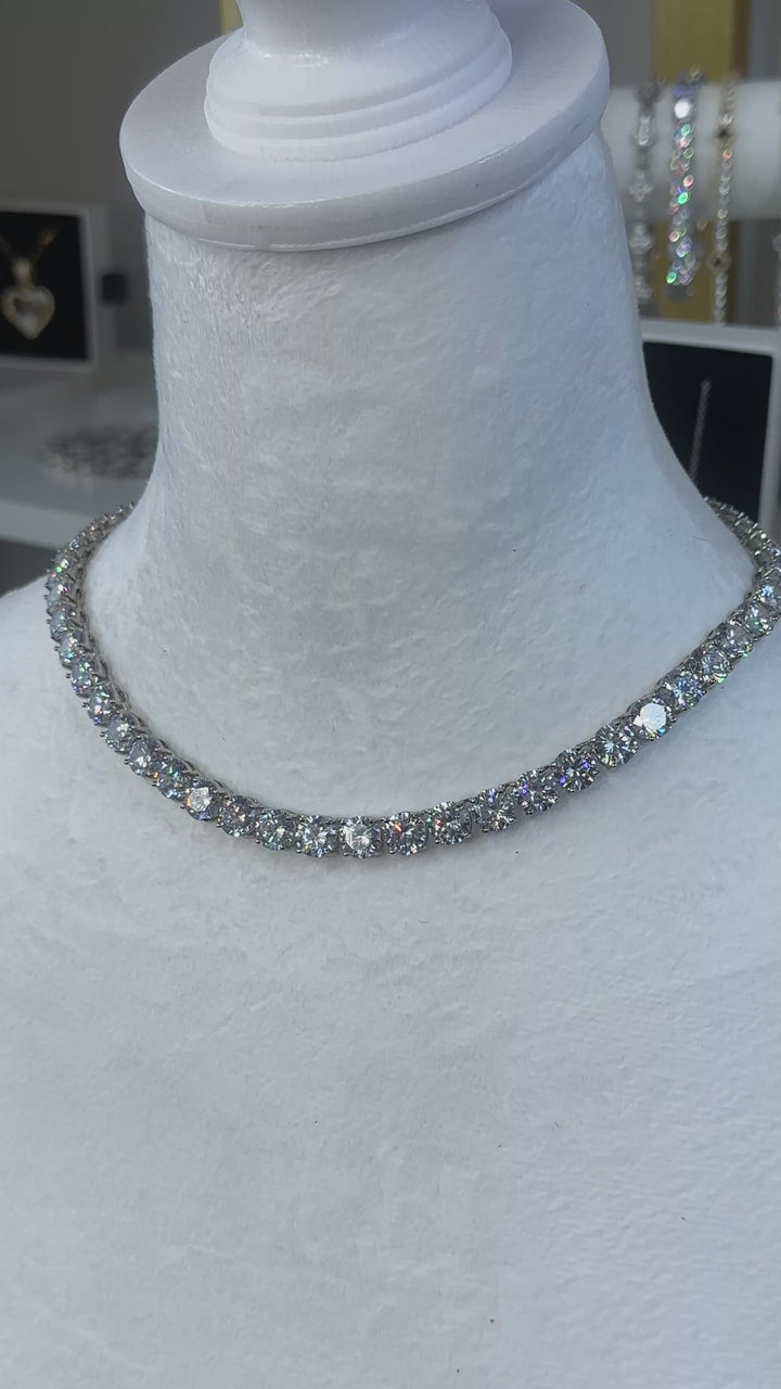 8mm Diamond Tennis Necklace
