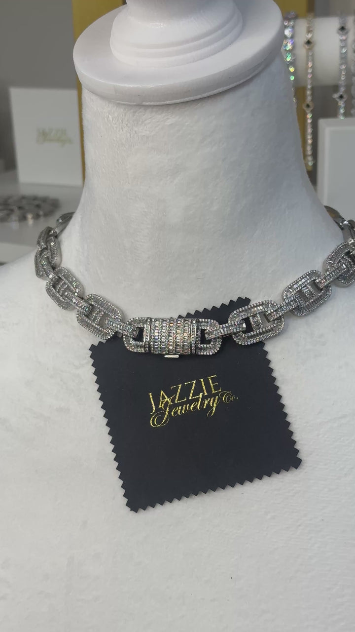 15mm Coffee Cuban Link Chain