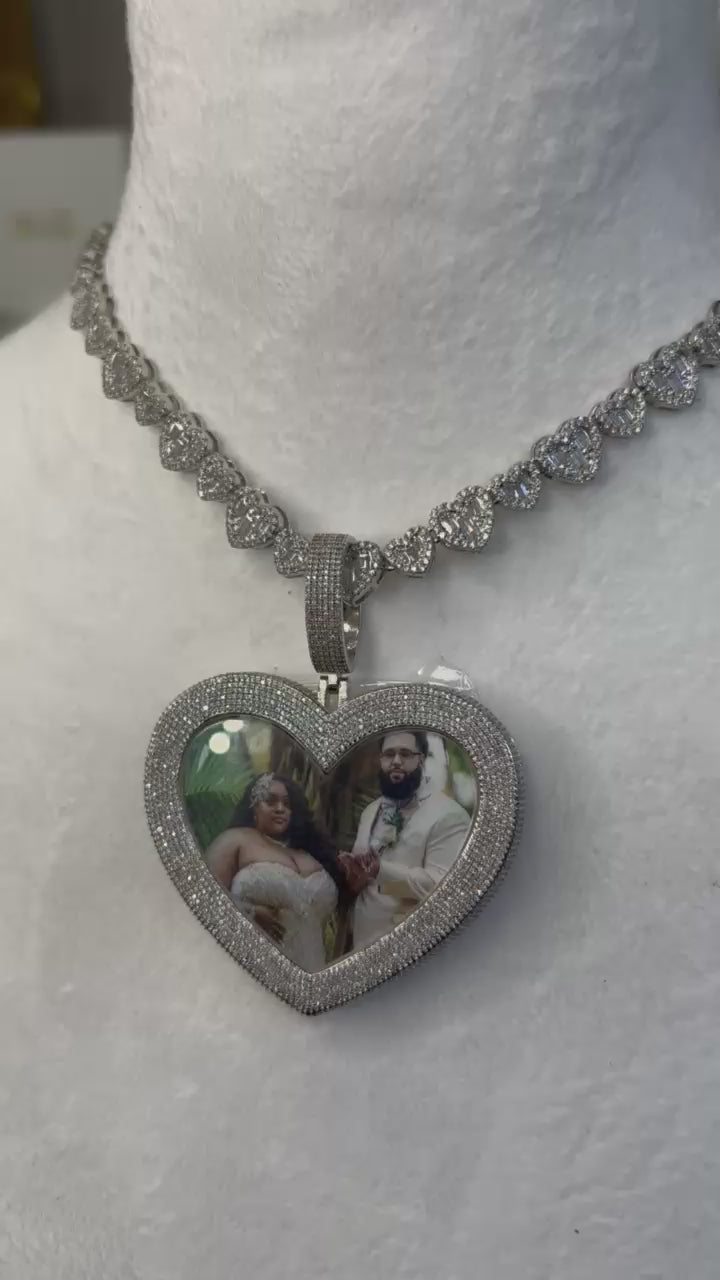 Eternal Love Heart Photo Necklace