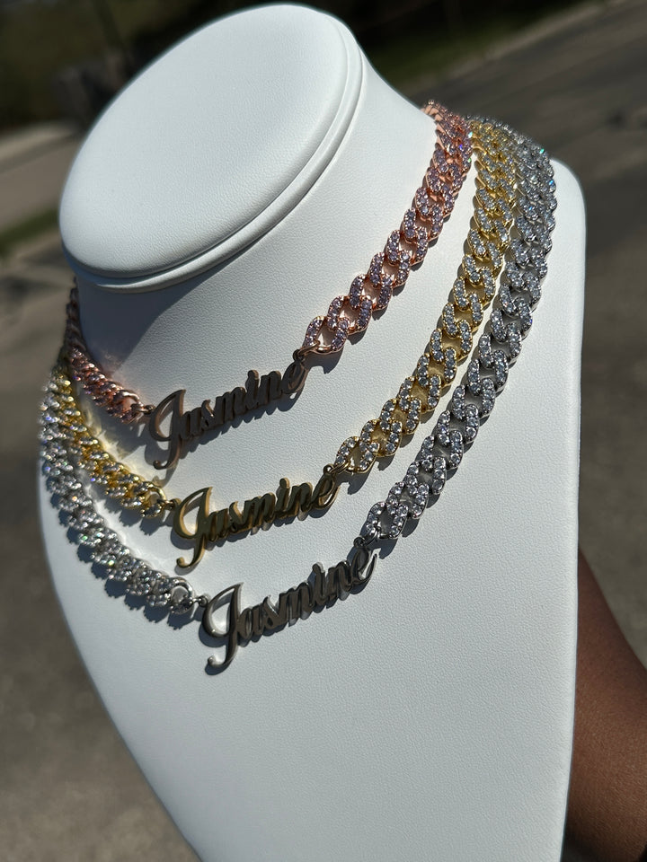 Dainty Crystal Cuban-Link Custom Necklace